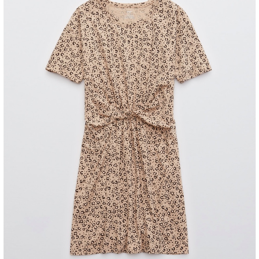[Aerie] Knot Front T-Shirt Dress